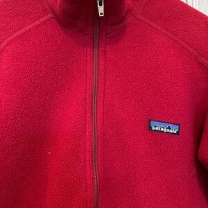 Patagonia Bright Red Full-Zip Fleece Jacket